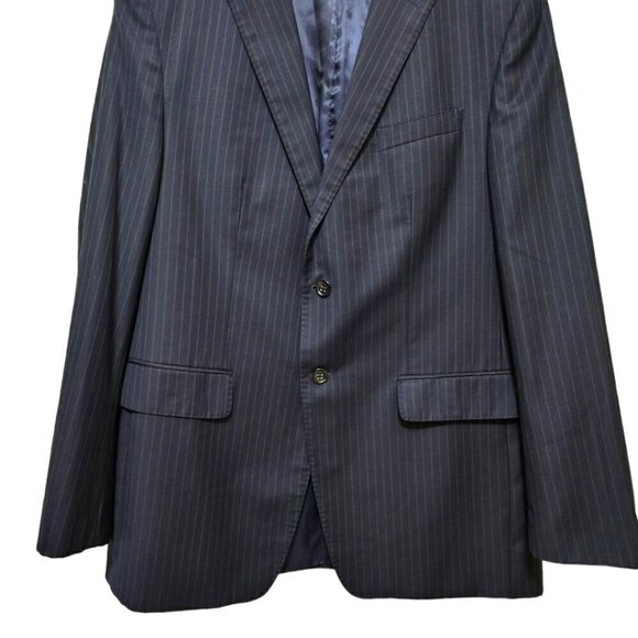 Banana Republic Navy Pinstripe Modern Fit Single Breasted Blazer Sz 42R - Picture 3 of 10